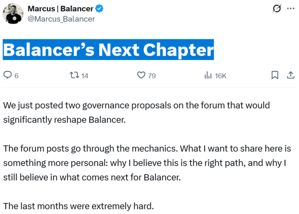 Balancer Labs shuts down 4 months after $100M+ exploit, protocol to continue