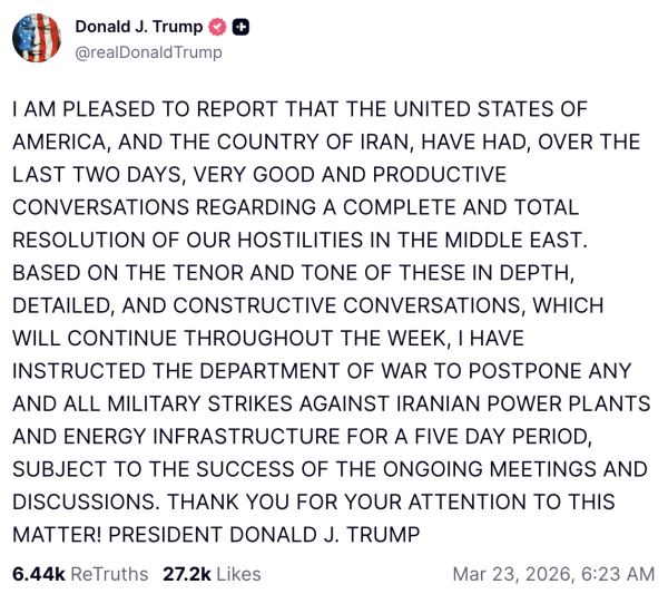 Trump documents meltdown over Iran war on Truth Social