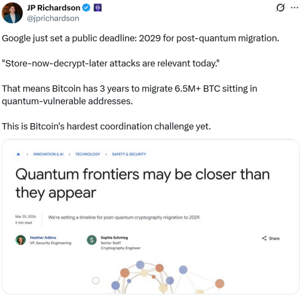 Google targets 2029 post-quantum migration as threats draw nearer