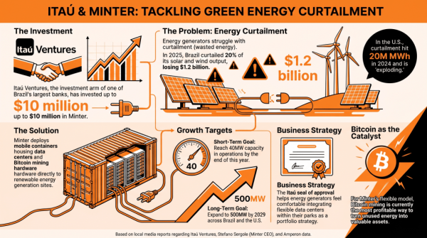 Largest Bank in Brazil Moves to Invest in Bitcoin Mining