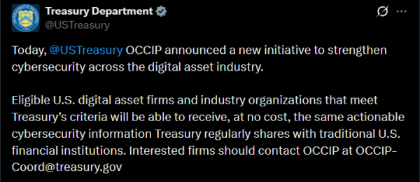 All about why blockchain firms will now become part of U.S Treasury’s cybersecurity program All about why blockchain firms will now become part of U.S Treasury’s cybersecurity program