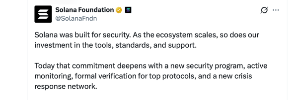 Solana Foundation Launches STRIDE Security Program for DeFi Protocols Following Drift Incident