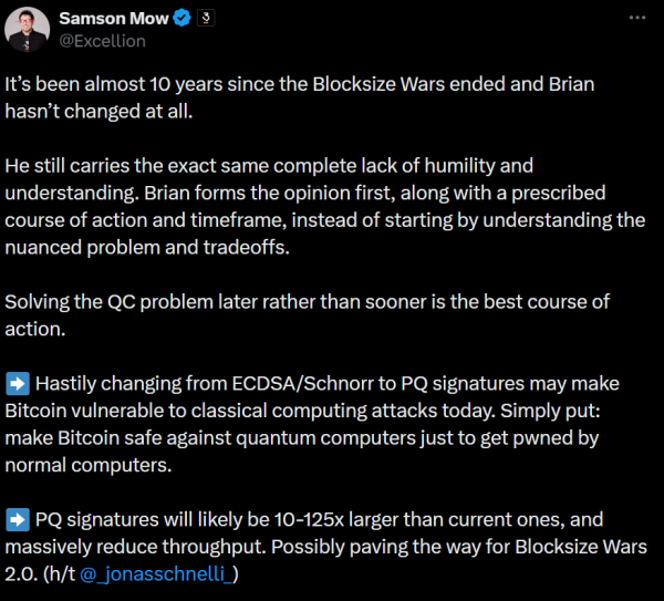 Should Bitcoin rush its move to post-quantum cryptography?