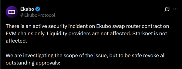 Ekubo hack drains $1.36M in 85 transactions &ndash; Are DeFi wallets at risk?