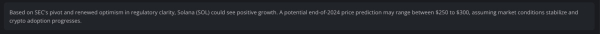 AI predicts Solana (SOL) price post-SEC pivot on Binance case